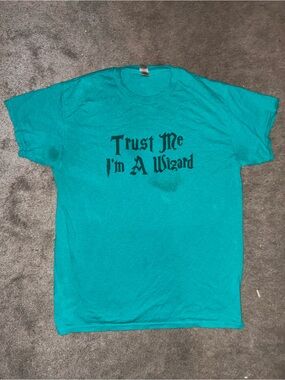 Trust Me I'm A Wizard Teal Graphic T-Shirt - Men's
